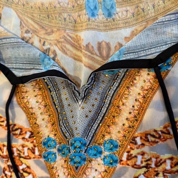 Exotic leopard print “Versace” inspired Kafton cover up - Picture 3 of 8